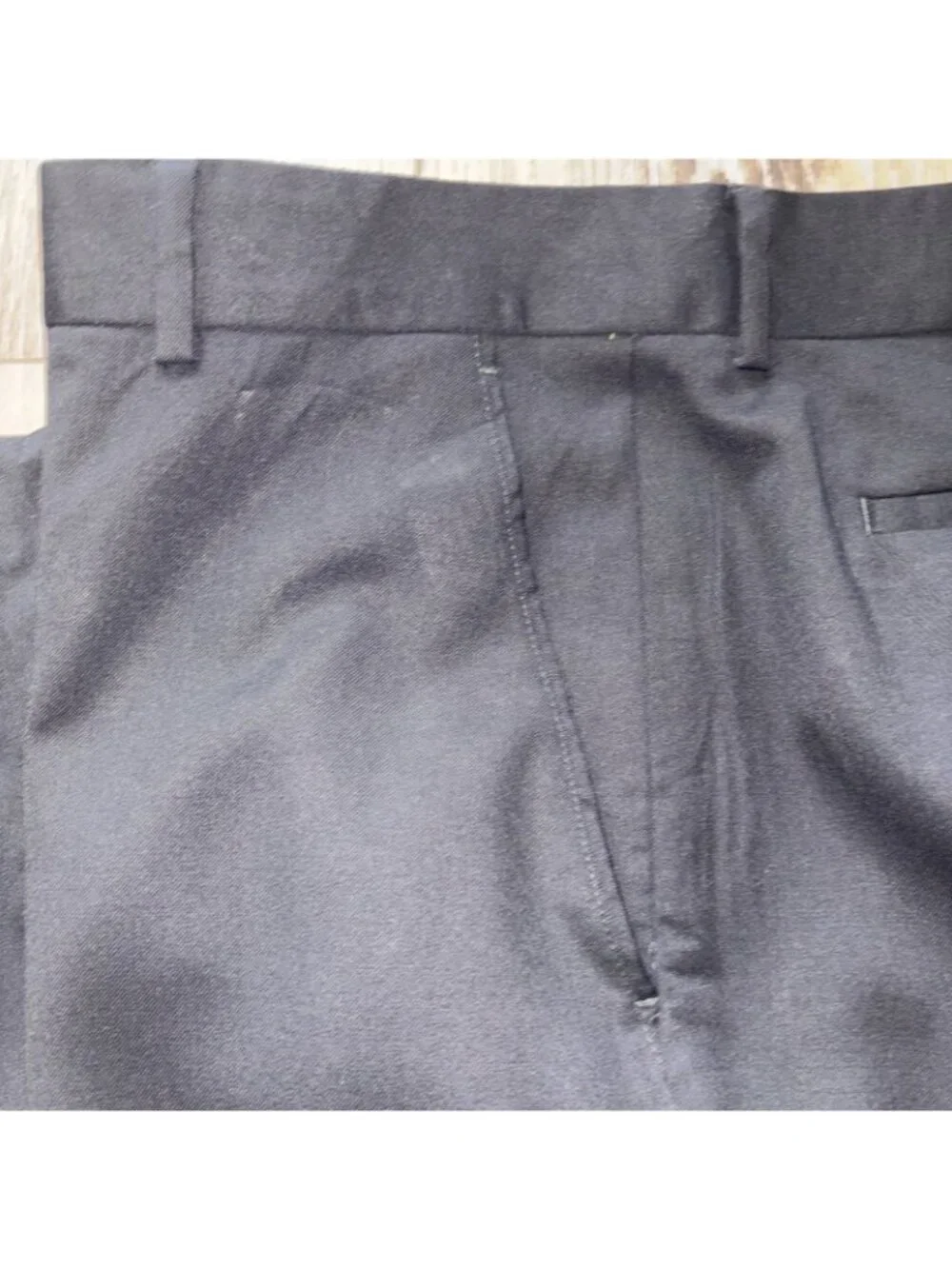 Banana Republic Black Marzotto Wool Pants Men Marked 34 x 34”-Measured 35” x 44”